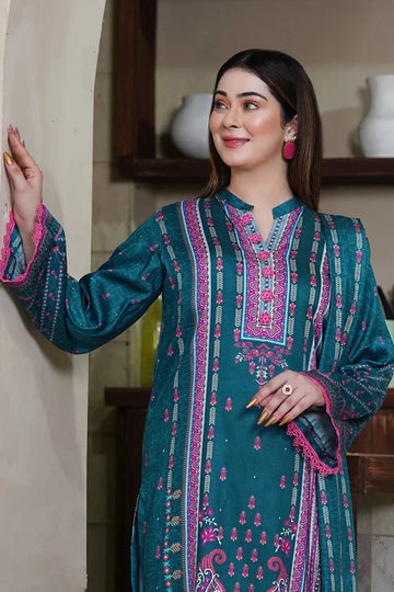 3PC Printed stitched Kotail Linen Suit KKT-3609 - Embroidered - KHAS STORES US -